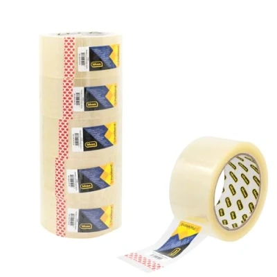 Image de Idena 90130 ruban adhésif transparent, 50 mm x 66 m, 6 rouleaux de silencieux, idéal pour les déménagements et expéditions