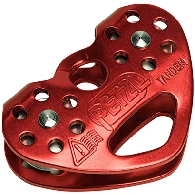 Afbeelding van Petzl Tandem Katrol Bruin/Rood