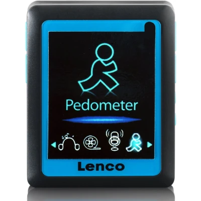 Afbeelding van Lenco PODO 152 MP3/4 Speler met stappenteller en 4GB Blauw Black Blue