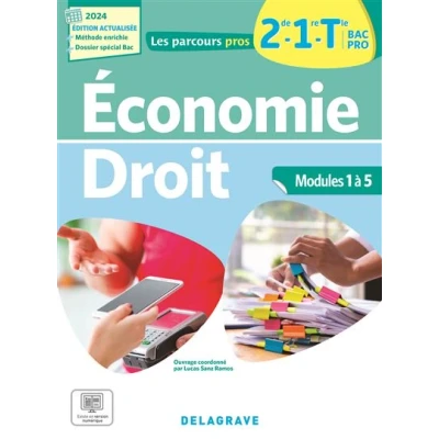 Image de Les Parcours Pros Économie Droit 2de, 1re, Tle Bac Pro (2024) Pochette élève