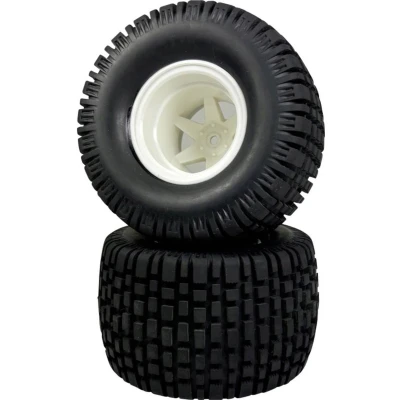 Afbeelding van Absima 1:10 Monstertruck Complete wielen Block Profiel Wit 2 stuk(s)