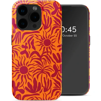 Afbeelding van Selencia Hoesje geschikt voor iPhone 15 Pro Vivid Backcover MagSafe Tropical Vibes Apricot