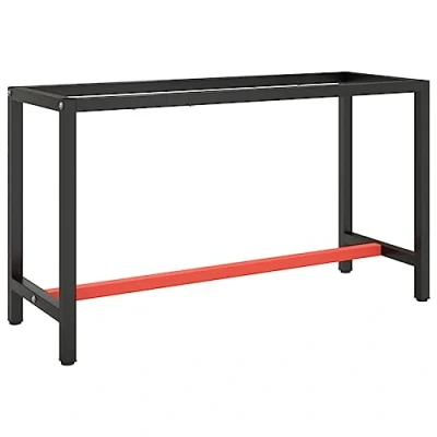 Afbeelding van Werkbankframe 140x50x79 cm metaal matzwart en matrood