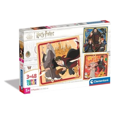 Afbeelding van Clementoni Harry Potter puzzel 3 met 48 stukjes supercolor, voor kinderen, gemaakt in Italië, 25312