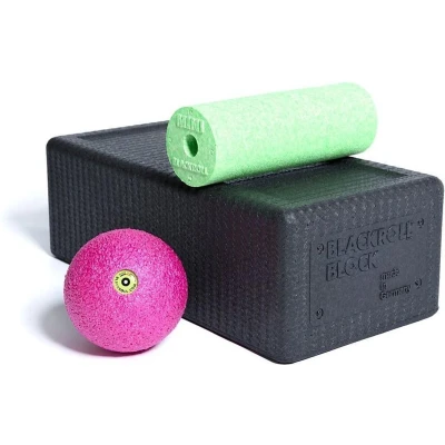 Afbeelding van Blackroll BLOCK SET Zwart, Groen, Roze Yogablok met fascia