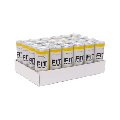 Image de Body &amp; Fit Energy Boisson énergisante Tropical 24 canettes sportive hypotonique avec électrolytes et BCAA 6000 ml