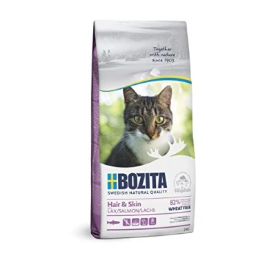 Afbeelding van Bozita Tarwevrij Hair &amp; Skin Kattenvoer Dubbelpak: 2 x kg