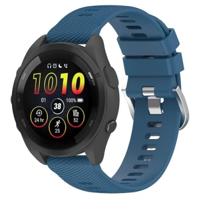 Afbeelding van GIOPUEY Bandje compatibel met Garmin Forerunner 165, zachte siliconen horlogeband, reservearmband [slijtvast] [ademend]
