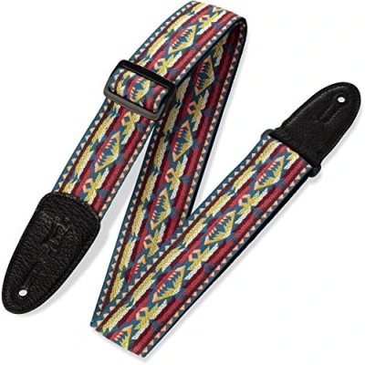 Afbeelding van Levy&#039;s Leathers Hootenanny gitaarriem van jacquard stof, Stijl 22