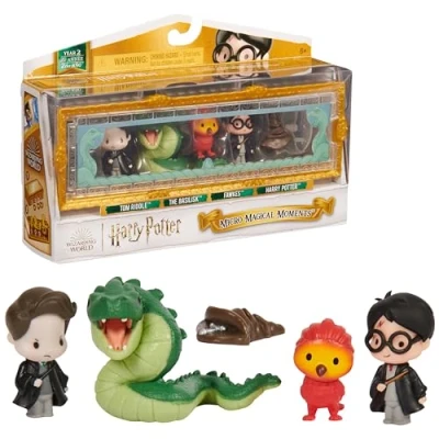 Afbeelding van Wizarding World Harry Potter Micro Magical Moments Verzamelfiguren Geheime Kamer met Potter, Tom Riddle, Basilisk, Fawkes en Display Box Voor kinderen