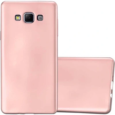 Afbeelding van Cadorabo Hoesje geschikt voor Samsung Galaxy A7 2015 in METALLIC ROSE GOUD Beschermhoes gemaakt van flexibel TPU silicone Case Cover