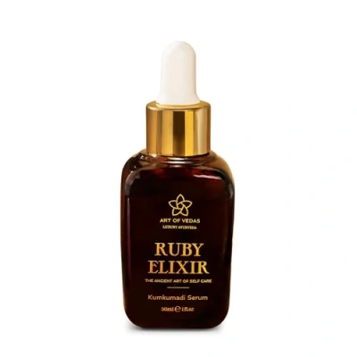 Afbeelding van Art of Vedas Ruby Elixir Kumkumadi Serum Anti Age Olie Acne 100% Natural Vegan Ayurvedische Ritual