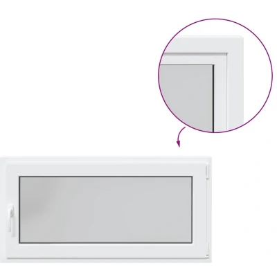 Afbeelding van vidaXL Kelderraam RISOR 120x60 cm draaikiep draai DIN rechts wit