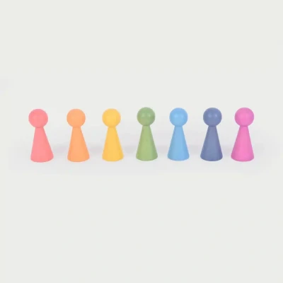 Afbeelding van TickiT Regenboog Houten Figuren