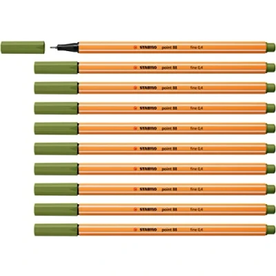 Afbeelding van Stabilo Fineliner point 88/35 f mosgroen 1 stuk 10 stuks