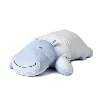 Afbeelding van Uni Toys Pluche kussen Lichtblauw nijlpaard Ultra zacht 56 cm (lengte) knuffeldier