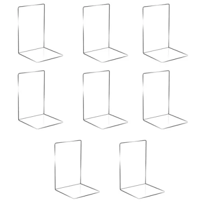 Afbeelding van Boekenkas, boekensteunen van acryl, transparant, transparante voor school, thuis, kantoor, bibliotheek, 8 stuks