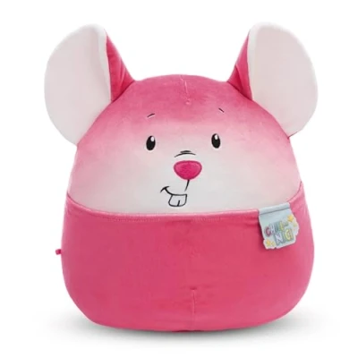 Afbeelding van pluche knuffeldier Chill NICI muis, 30 cm, roze, knuffeldier, schattig om te spelen, voor kinderen en volwassenen, een geweldig cadeau idee