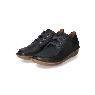 Afbeelding van Clarks Sportieve veterschoenen, Dames, Maat: 38, Blau Leer