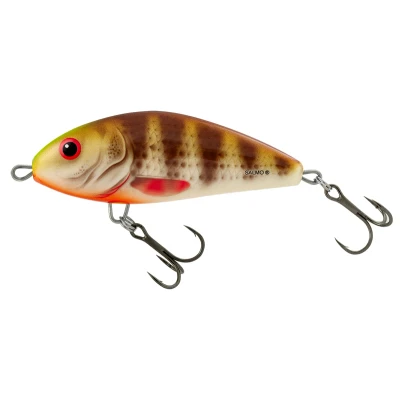 Afbeelding van Salmo Fatso Sinking Jerkbait Spotted Brown Perch 8cm