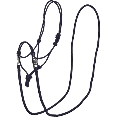Afbeelding van Imperial Riding Bitloos Hoofdstel Free Ride Rope met Teugels Navy Full Agradi.be