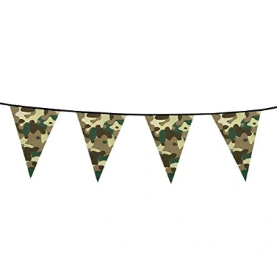 Image de Ligne de drapeau camouflage vert foncé 6 mètres