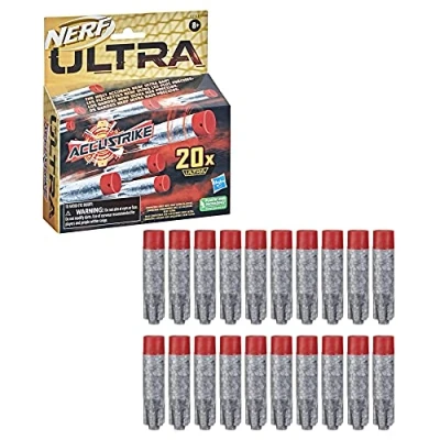 Image de Nerf AccuStrike Ultra, Recharge de 20 fléchettes précision Ultra Officielles, compatibles Uniquement avec Les Blasters