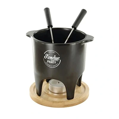 Image de Service à fondue la bougie duo Cook Concept KC2488 Noir et Beige