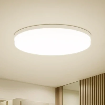 Afbeelding van Combuh Led plafondlamp, 48 W, 4.320 lm, eenvoudig te installeren, plafondlampen voor moderne slaapkamers, woonkamer, keuken, natuurlijk wit, 4.000 K, rond, Ø 30 cm