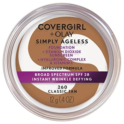 Afbeelding van COVERGIRL &amp; Olay Simply Ageless Foundation, Classic Tan 260, 0,4 oz by Procter Gamble Cosmetics