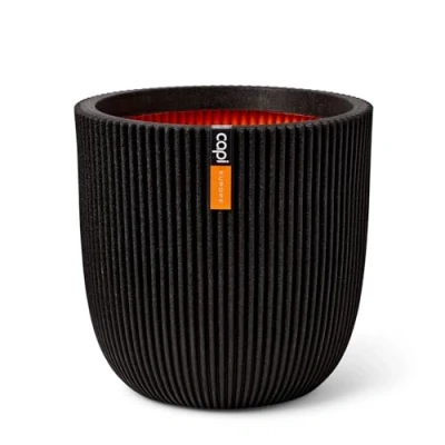 Afbeelding van Plantenbak Groove 35x34 cm zwart