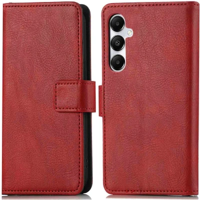 Afbeelding van iMoshion Hoesje Geschikt voor Samsung Galaxy A55 Met Pasjeshouder Luxe Bookcase Rood