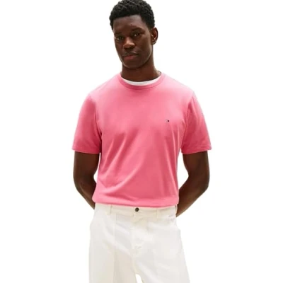 Image de Tommy Hilfiger T shirt S/S pour homme, Rose (Vintage Rosy), XL