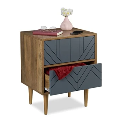 Afbeelding van Relaxdays, Nachtkastje, Kabinet (48 x 39,5 59,5 cm)