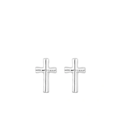 Afbeelding van Elli Cross Oorbellen, Dames, Maat: One Size, Silber