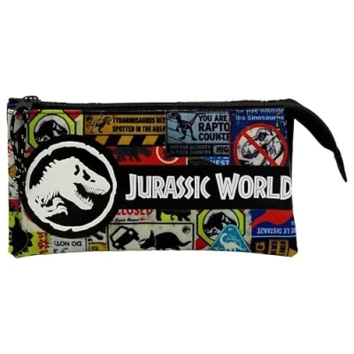 Afbeelding van CYPBRANDS Jurassic, veelkleurig, Jurassic World Danger drievoudig etui