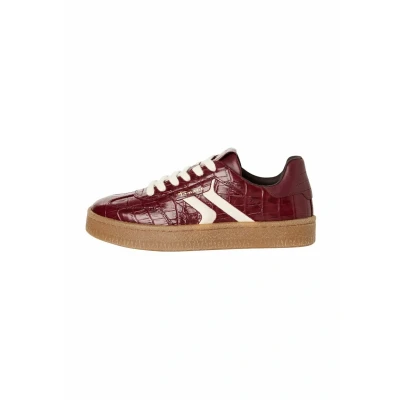 Afbeelding van Tamaris Sneakers laag, Dames, Maat: 36, Bordeaux croco Leer