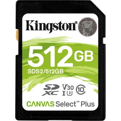 Afbeelding van Kingston Canvas Select Plus Flashgeheugenkaart 512 GB Video Class V30 / UHS I U3 Class10 SDXC