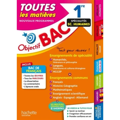Image de Objectif BAC 2025 1re Spécialités Sciences humaines Toutes les matières