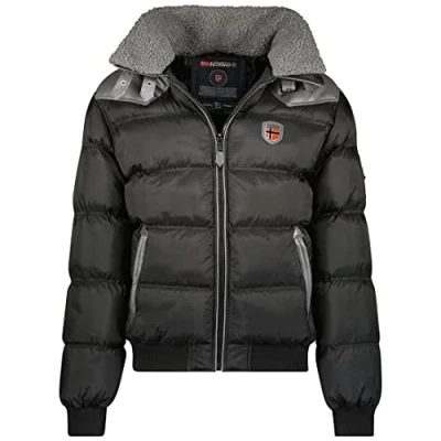 Afbeelding van Geographical Norway Veste Warme winterjas voor heren Gewatteerd winterjack, Zwart/Donker Grijs
