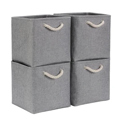 Afbeelding van Mangata opbergkubus, stof, 30 x cm, opbergdoos (grijs, 4 pakketten)