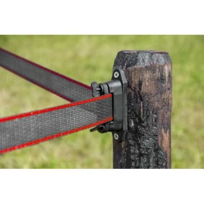 Afbeelding van ZoneGuard 40 mm Plus afrasteringslint Bruin 200 m