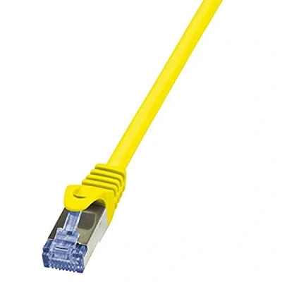 Afbeelding van LogiLink CQ3027S RJ45 Netwerkkabel, patchkabel CAT 6A S/FTP 0.50 m Geel Vlambestendig, Snagless 1 stuk(s)