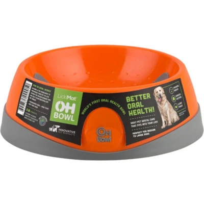 Afbeelding van Voerbak voor honden Lickimat Oh Bowl Oranje
