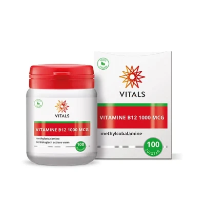 Afbeelding van Vitals Vit B12 Methylcobalamine Zuigtabl 1000mcg