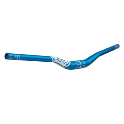 Afbeelding van Funn Kingpin MTB kleerhanger met 35 mm slangklem en breedte 785 sterke lichte legering verhogingsbeugel voor mountainbike, BMX racefiets, 30 verhoging, kleerhanger, blauw