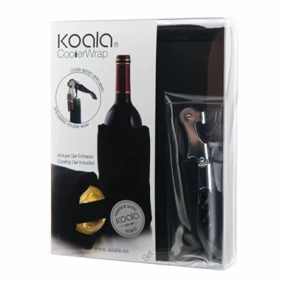 Afbeelding van Set van Wijn Accessoires Koala Ac Zwart Metaal 2 Onderdelen