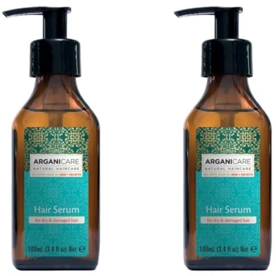 Afbeelding van ARGANICARE Argan serie, herstellend serum, biologische arganolie, droog en beschadigd haar, vermindert breuk, brengt glans, kracht zachtheid, 2 x 100 ml