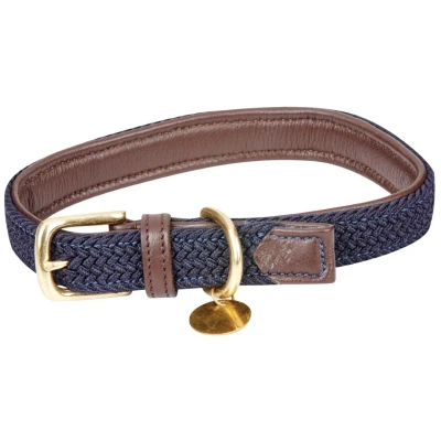 Image de Weatherbeeta Collier pour Chien Cuir Marron/Marin L