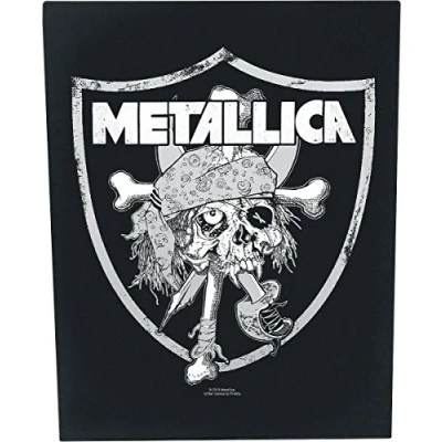 Afbeelding van Metallica Raiders Skull Rugpatch Zwart
